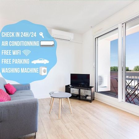 Appartement Cosy Tout Confort - Climatisation, Balcon, Wifi - Proche Airbus, Purpan, Aeroport, Stade Ernest Wallon تولوز المظهر الخارجي الصورة